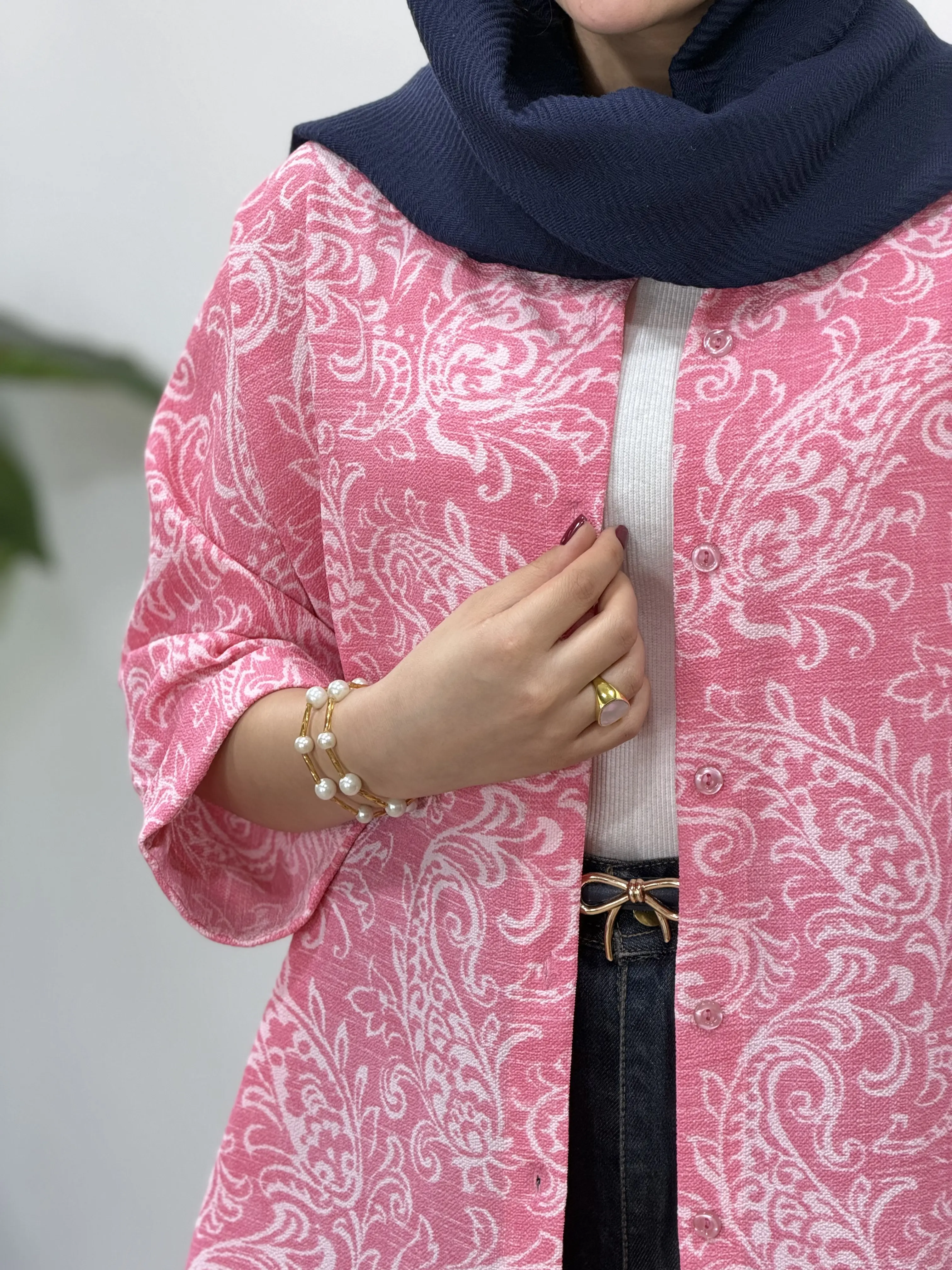 تونیک مانتویی لینن آبرنگ